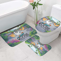 Funny Silly Goose on The Loose Bathroom Set with Skateboard and Palm Trees