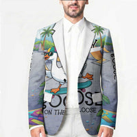 Funny Silly Goose on The Loose Blazer with Skateboard and Palm Trees
