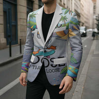 Funny Silly Goose on The Loose Blazer with Skateboard and Palm Trees