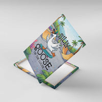 Funny Silly Goose on The Loose Canvas Wall Art with Skateboard and Palm Trees