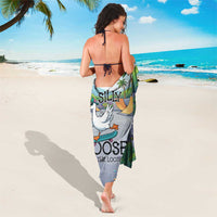Funny Silly Goose on The Loose Sarong with Skateboard and Palm Trees