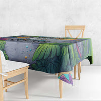 Funny Silly Goose on The Loose Tablecloth with Skateboard and Palm Trees