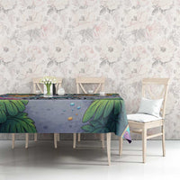 Funny Silly Goose on The Loose Tablecloth with Skateboard and Palm Trees
