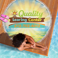 Quality Learning Center Beach Blanket Funny Day Care Bright and Playful Branded