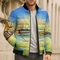Quality Learning Center Bomber Puffer Jacket Funny Day Care Bright and Playful Branded