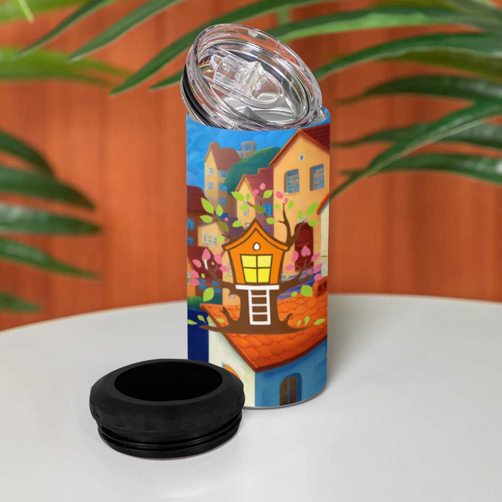 Quality Learning Center 4 in 1 Can Cooler Tumbler Funny Day Care Bright and Playful Branded