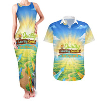 Quality Learning Center Couples Matching Tank Maxi Dress and Hawaiian Shirt Funny Day Care Bright and Playful Branded