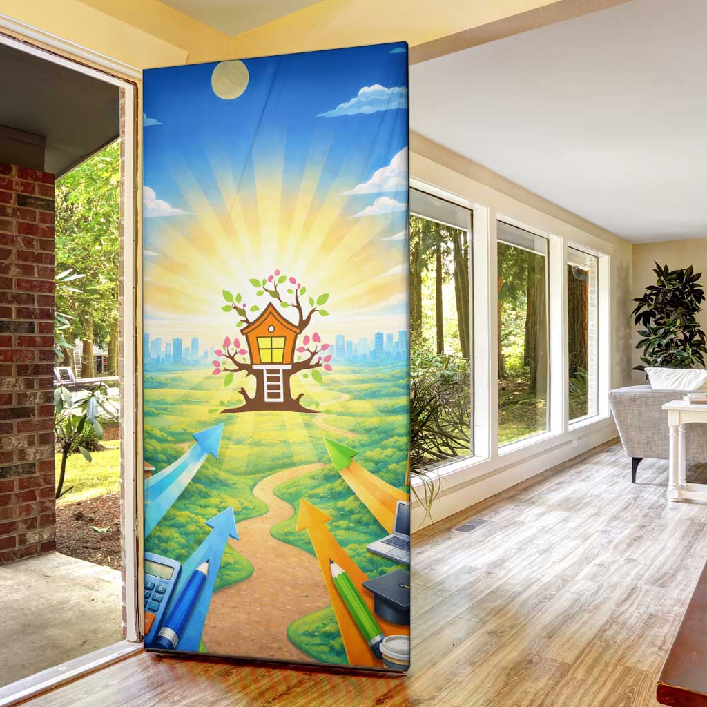 Quality Learning Center Door Cover Funny Day Care Bright and Playful Branded