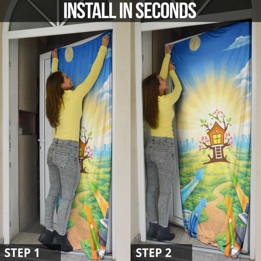 Quality Learning Center Door Cover Funny Day Care Bright and Playful Branded