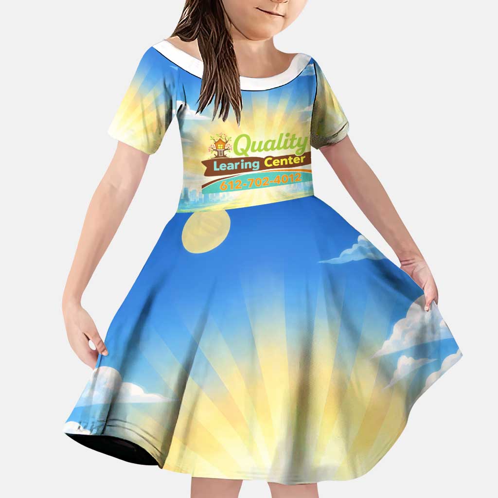 Quality Learning Center Family Matching Mermaid Dress and Hawaiian Shirt Funny Day Care Bright and Playful Branded