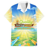 Quality Learning Center Family Matching Off The Shoulder Long Sleeve Dress and Hawaiian Shirt Funny Day Care Bright and Playful Branded