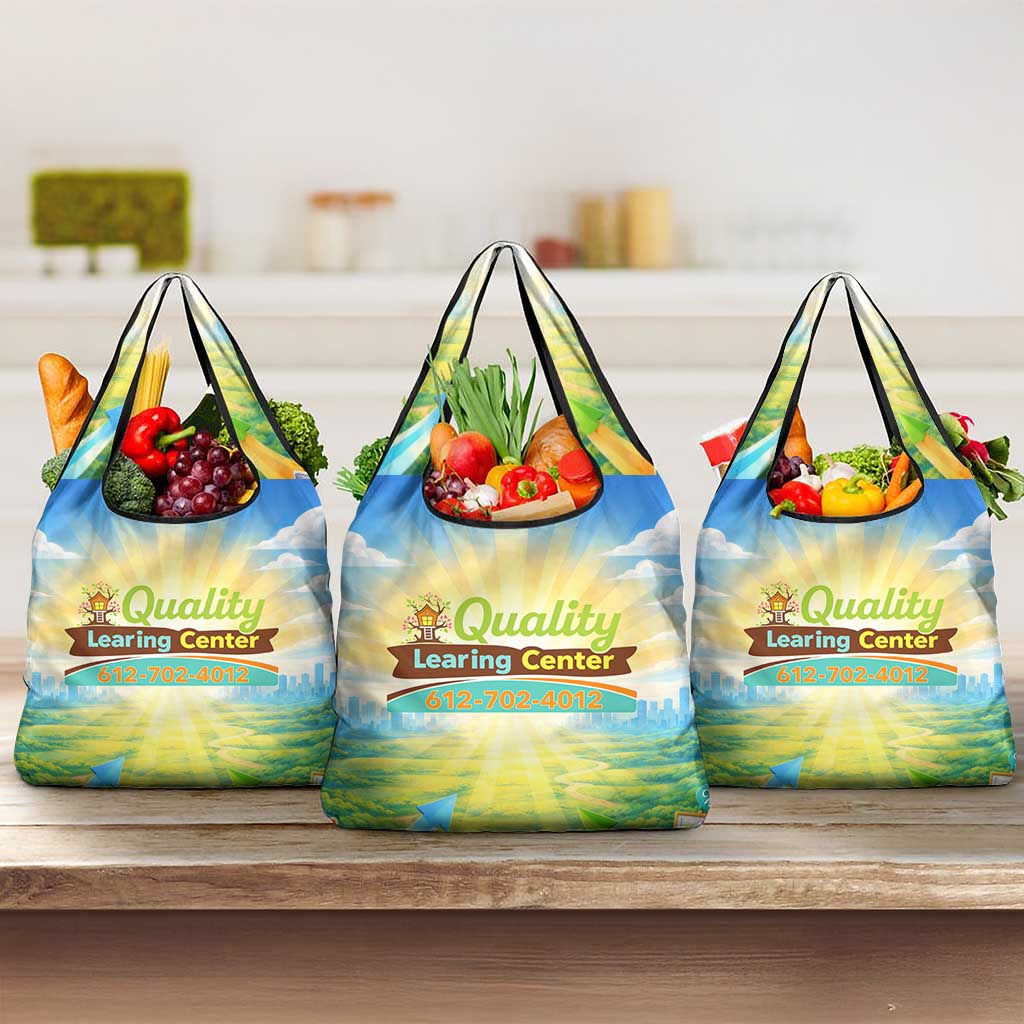 Quality Learning Center Grocery Bag Funny Day Care Bright and Playful Branded