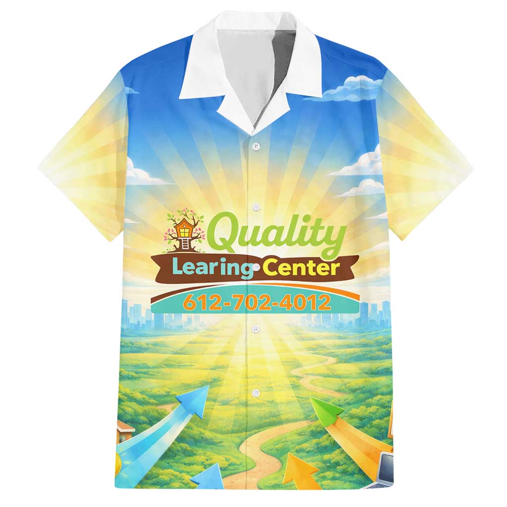 Quality Learning Center Hawaiian Shirt Funny Day Care Bright and Playful Branded