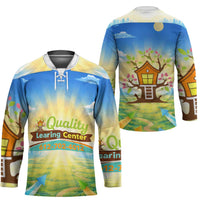 Quality Learning Center Hockey Jersey Funny Day Care Bright and Playful Branded