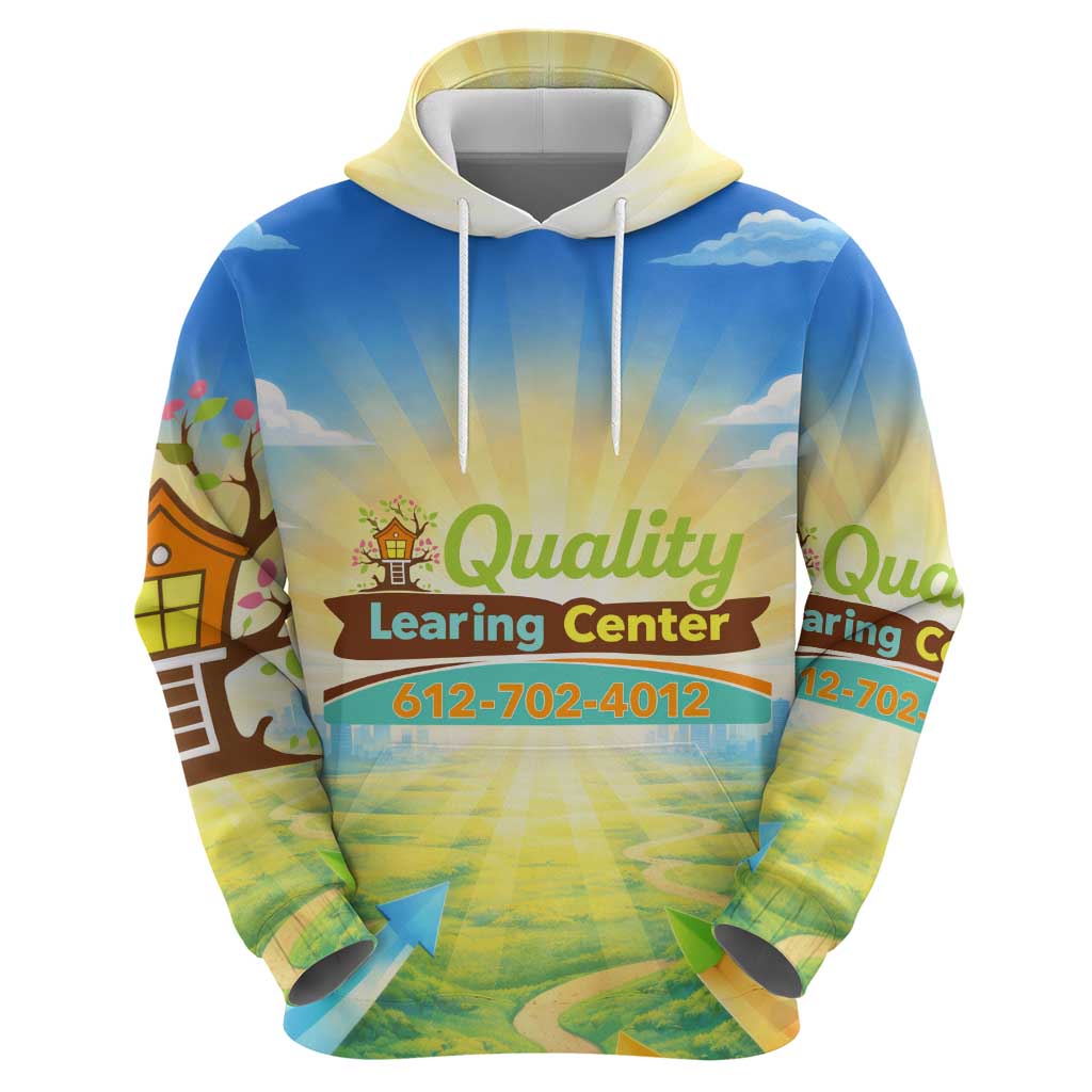Quality Learning Center Hoodie Funny Day Care Bright and Playful Branded