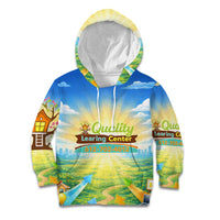 Quality Learning Center Kid Hoodie Funny Day Care Bright and Playful Branded