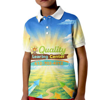 Quality Learning Center Kid Polo Shirt Funny Day Care Bright and Playful Branded