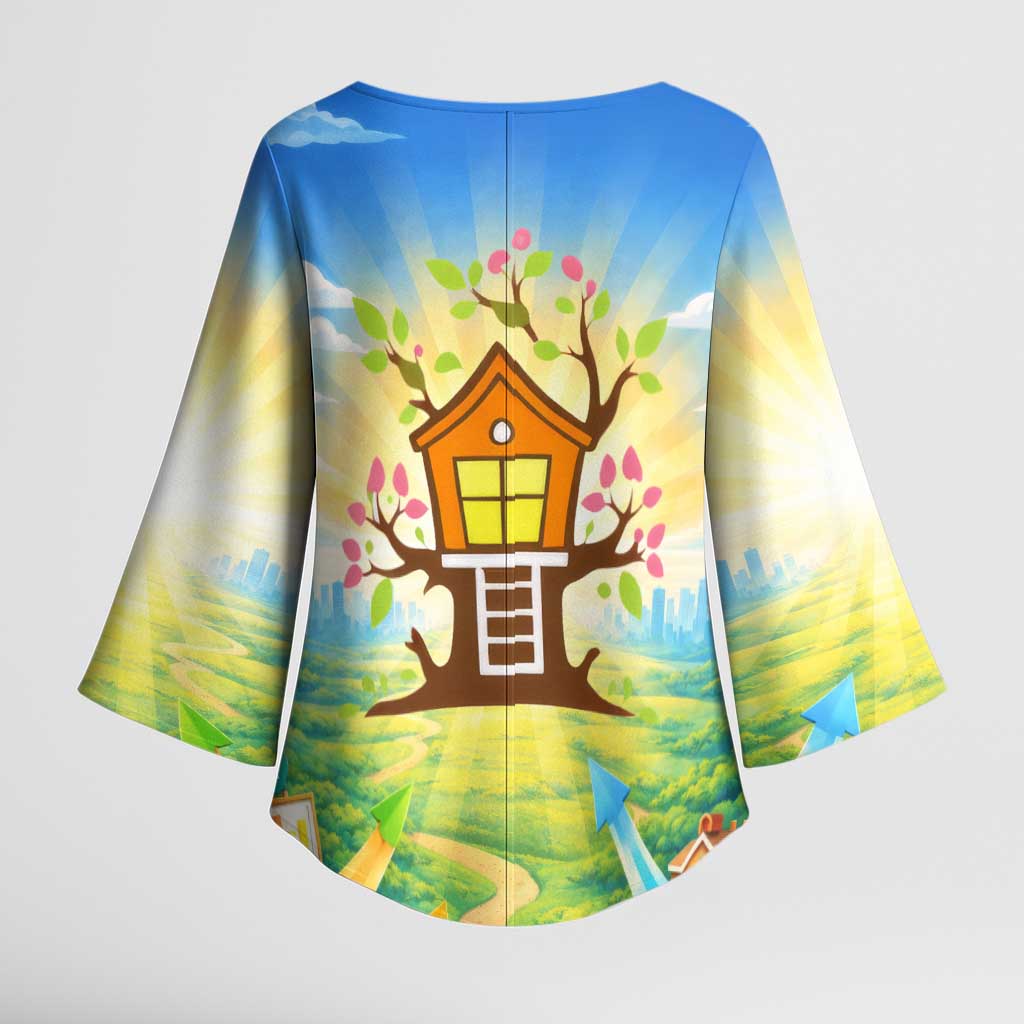 Quality Learning Center Kimono Sleeve Blouse Funny Day Care Bright and Playful Branded