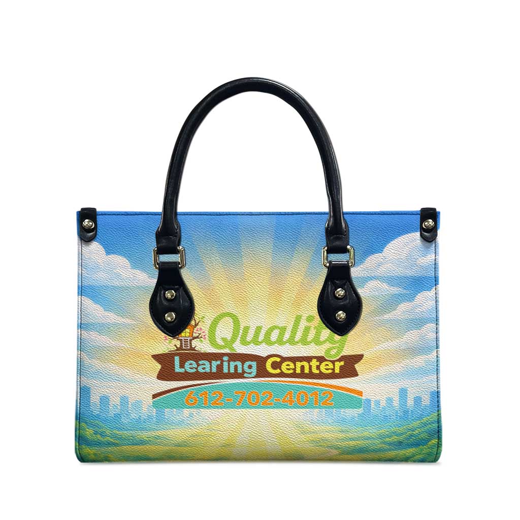 Quality Learning Center Leather Bag Funny Day Care Bright and Playful Branded