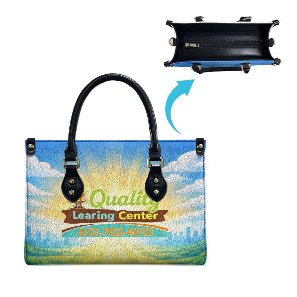 Quality Learning Center Leather Bag Funny Day Care Bright and Playful Branded