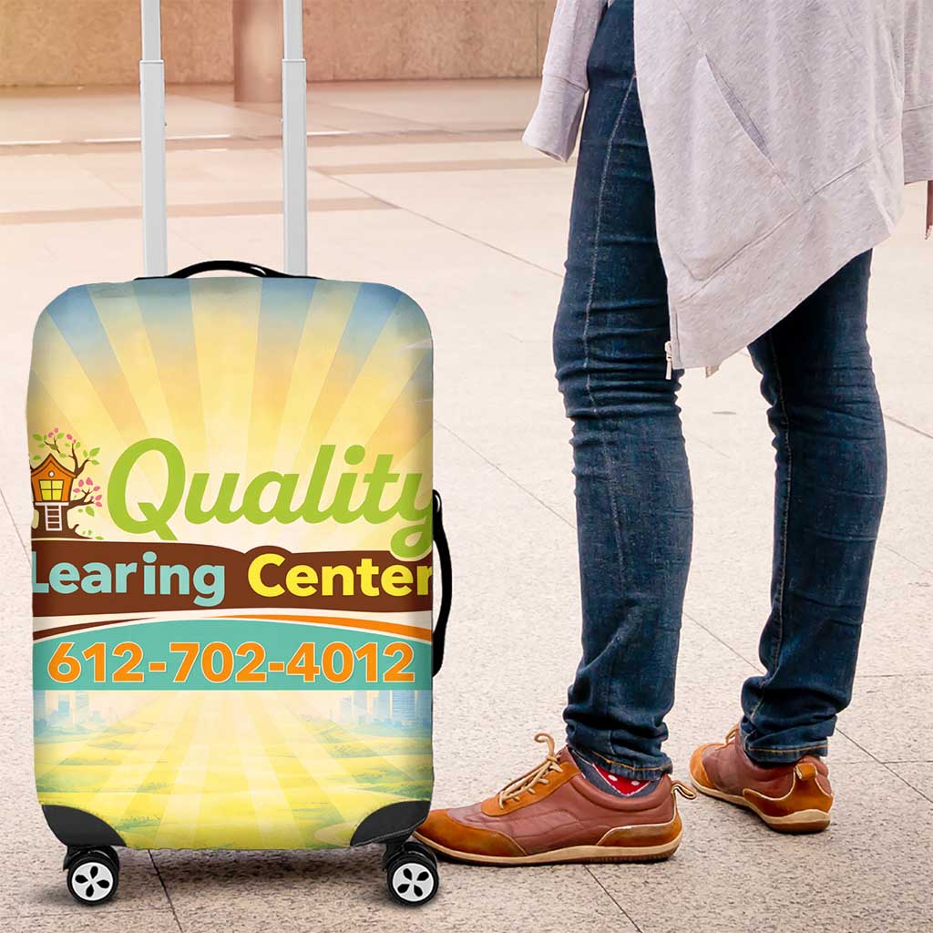Quality Learning Center Luggage Cover Funny Day Care Bright and Playful Branded