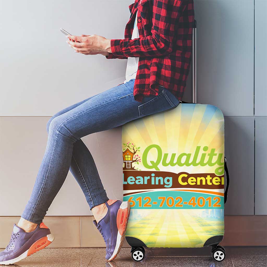 Quality Learning Center Luggage Cover Funny Day Care Bright and Playful Branded