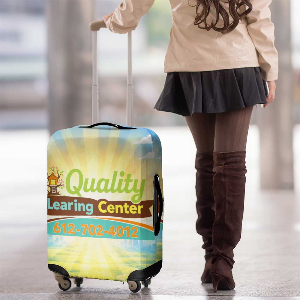 Quality Learning Center Luggage Cover Funny Day Care Bright and Playful Branded