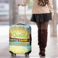 Quality Learning Center Luggage Cover Funny Day Care Bright and Playful Branded