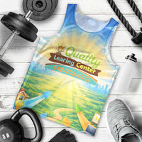 Quality Learning Center Men Tank Top Funny Day Care Bright and Playful Branded