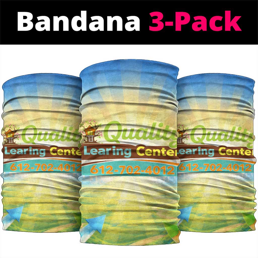 Quality Learning Center Neck Gaiter Funny Day Care Bright and Playful Branded