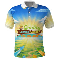 Quality Learning Center Polo Shirt Funny Day Care Bright and Playful Branded