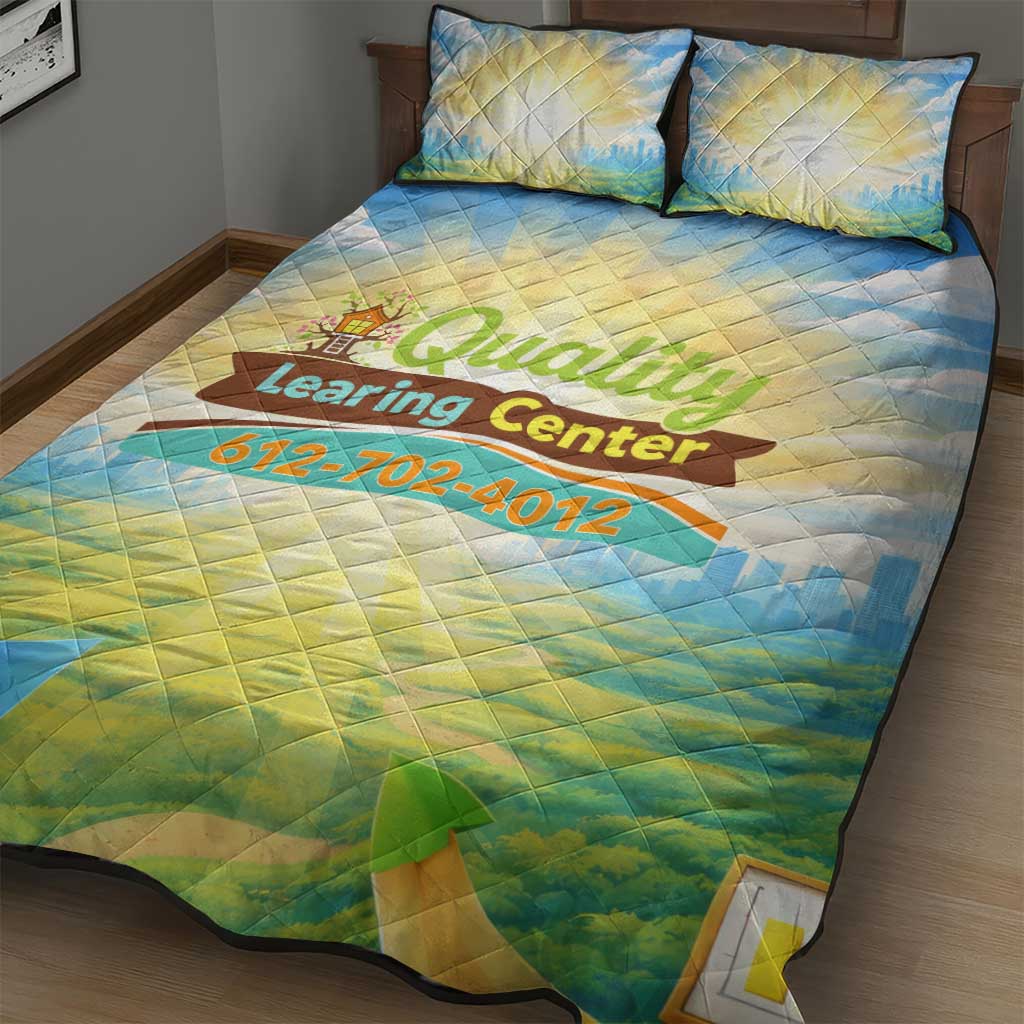 Quality Learning Center Quilt Bed Set Funny Day Care Bright and Playful Branded