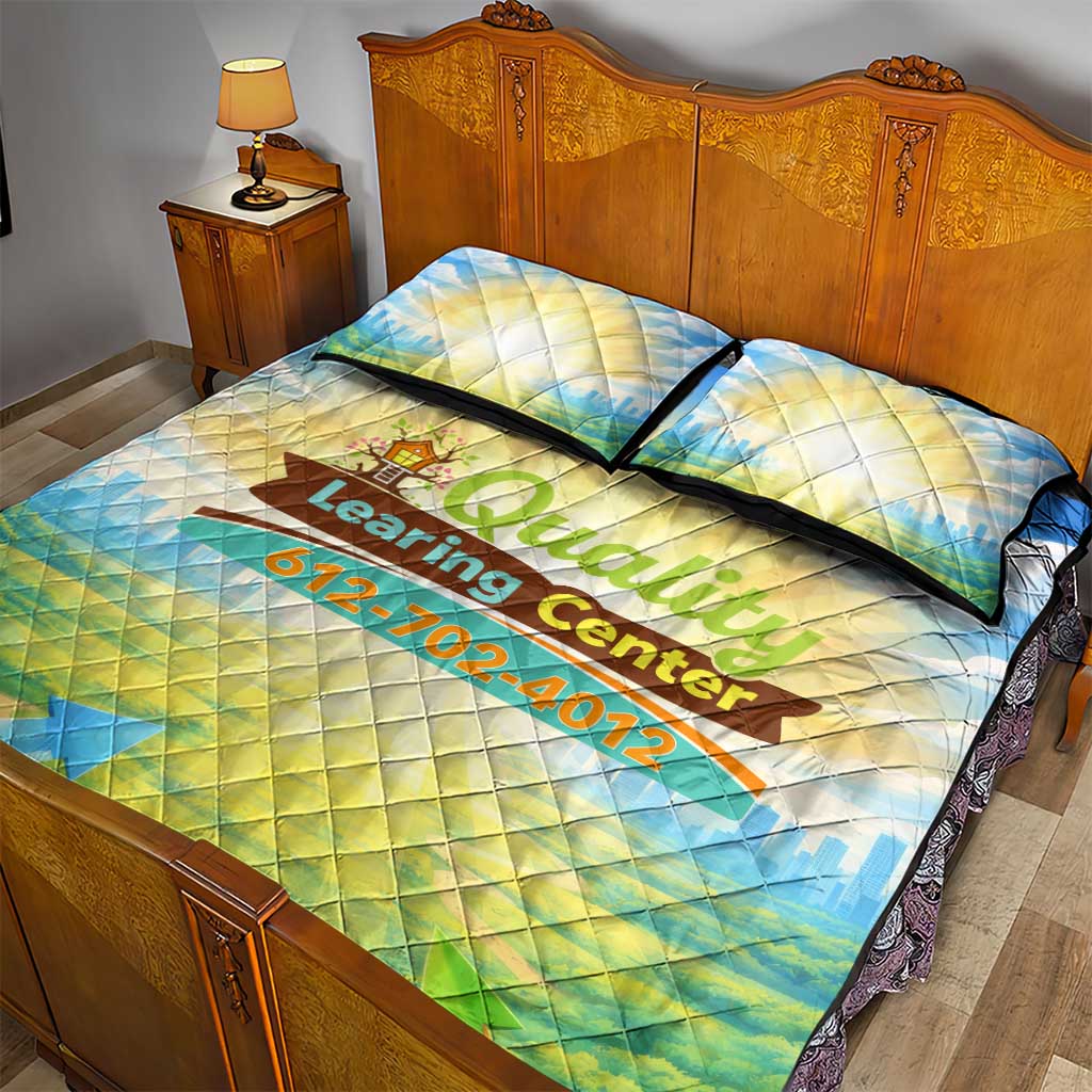 Quality Learning Center Quilt Bed Set Funny Day Care Bright and Playful Branded
