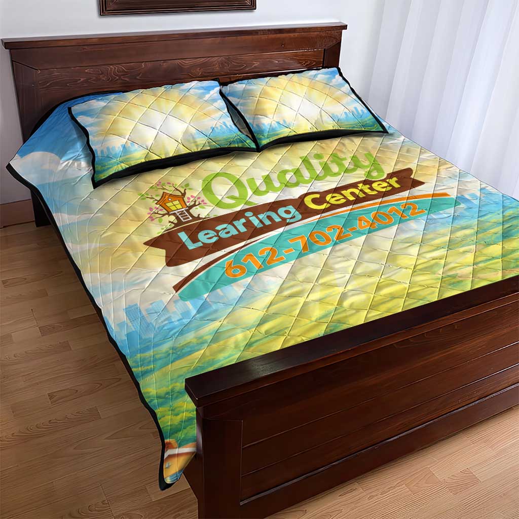 Quality Learning Center Quilt Bed Set Funny Day Care Bright and Playful Branded