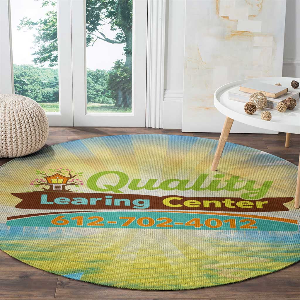 Quality Learning Center Round Carpet Funny Day Care Bright and Playful Branded