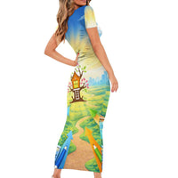 Quality Learning Center Short Sleeve Bodycon Dress Funny Day Care Bright and Playful Branded