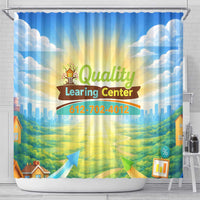 Quality Learning Center Shower Curtain Funny Day Care Bright and Playful Branded
