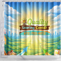 Quality Learning Center Shower Curtain Funny Day Care Bright and Playful Branded