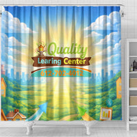 Quality Learning Center Shower Curtain Funny Day Care Bright and Playful Branded