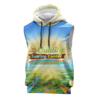 Quality Learning Center Sleeveless Hoodie Funny Day Care Bright and Playful Branded