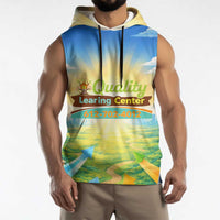 Quality Learning Center Sleeveless Hoodie Funny Day Care Bright and Playful Branded