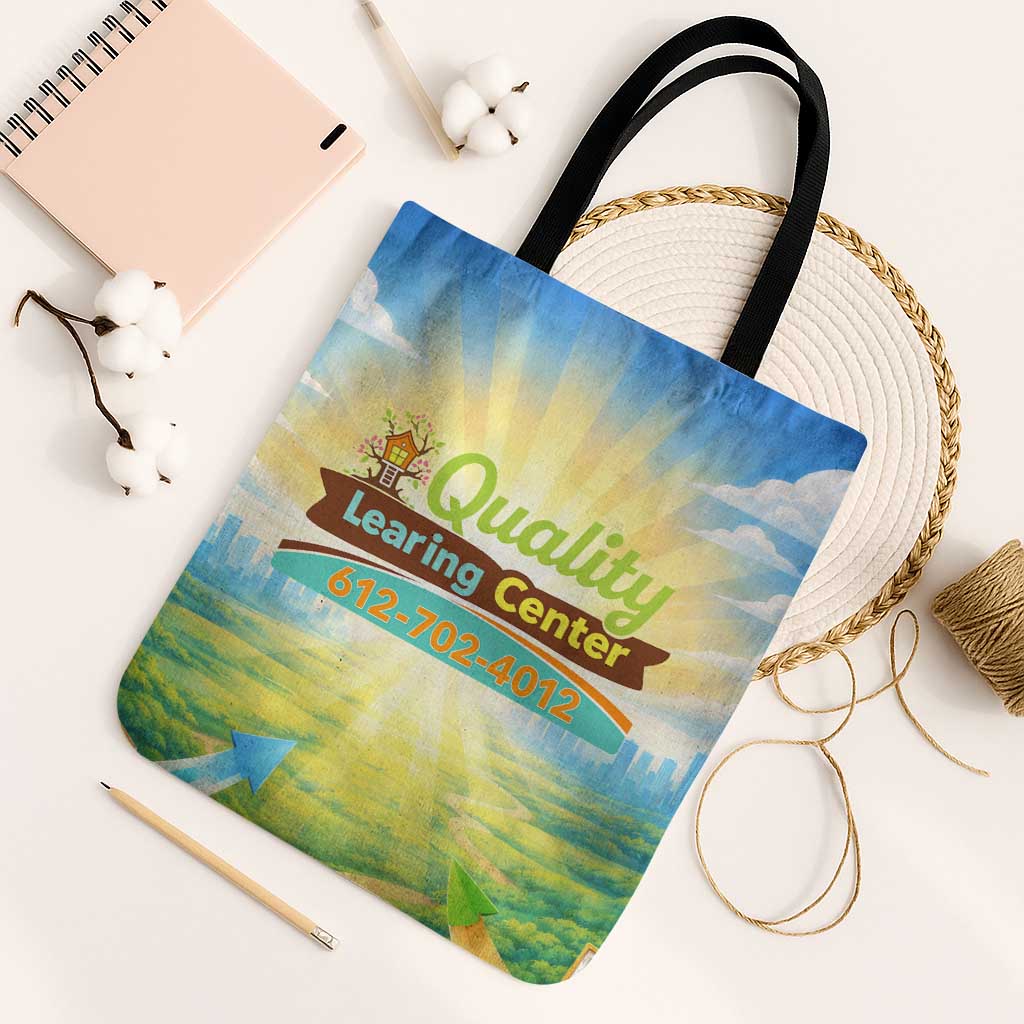 Quality Learning Center Tote Bag Funny Day Care Bright and Playful Branded