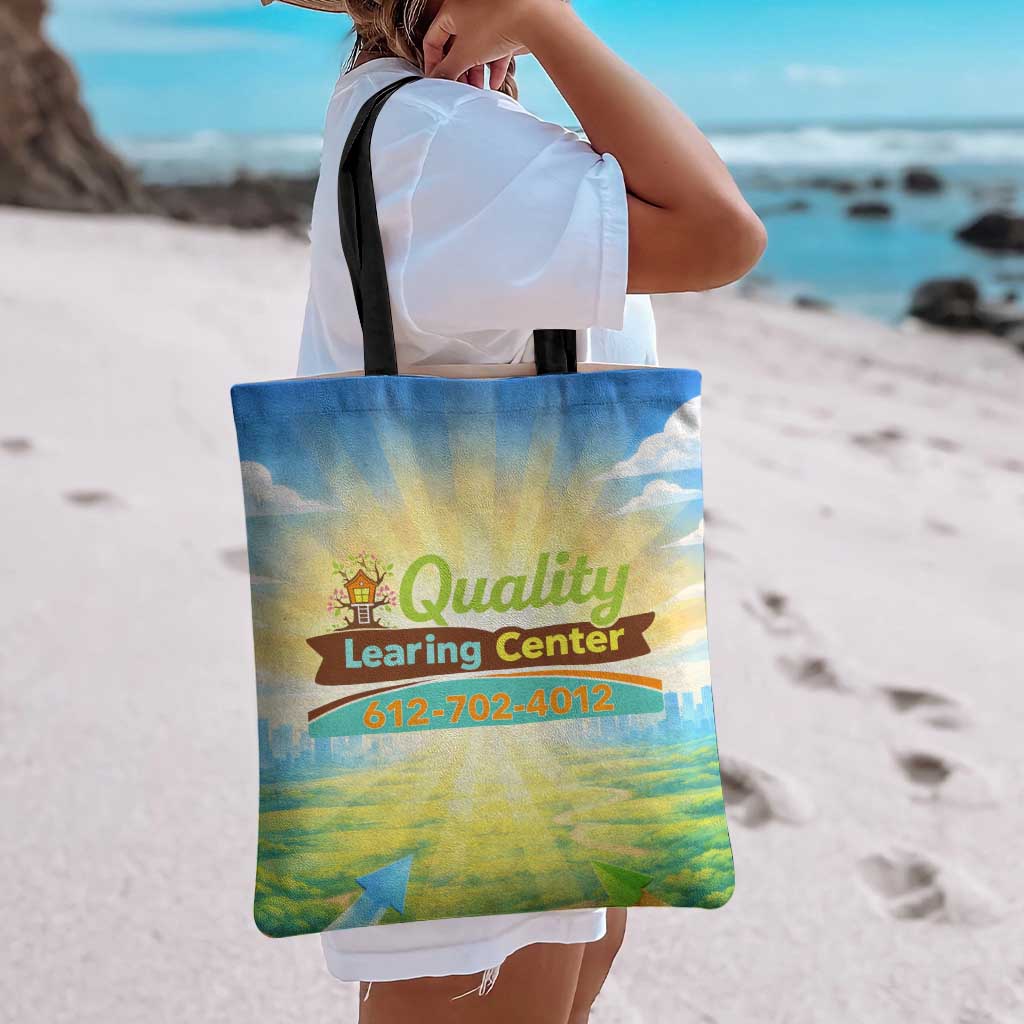 Quality Learning Center Tote Bag Funny Day Care Bright and Playful Branded