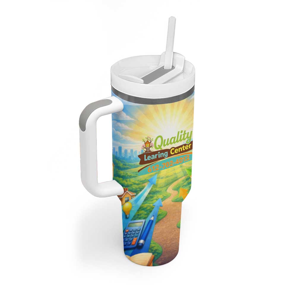 Quality Learning Center Tumbler With Handle Funny Day Care Bright and Playful Branded