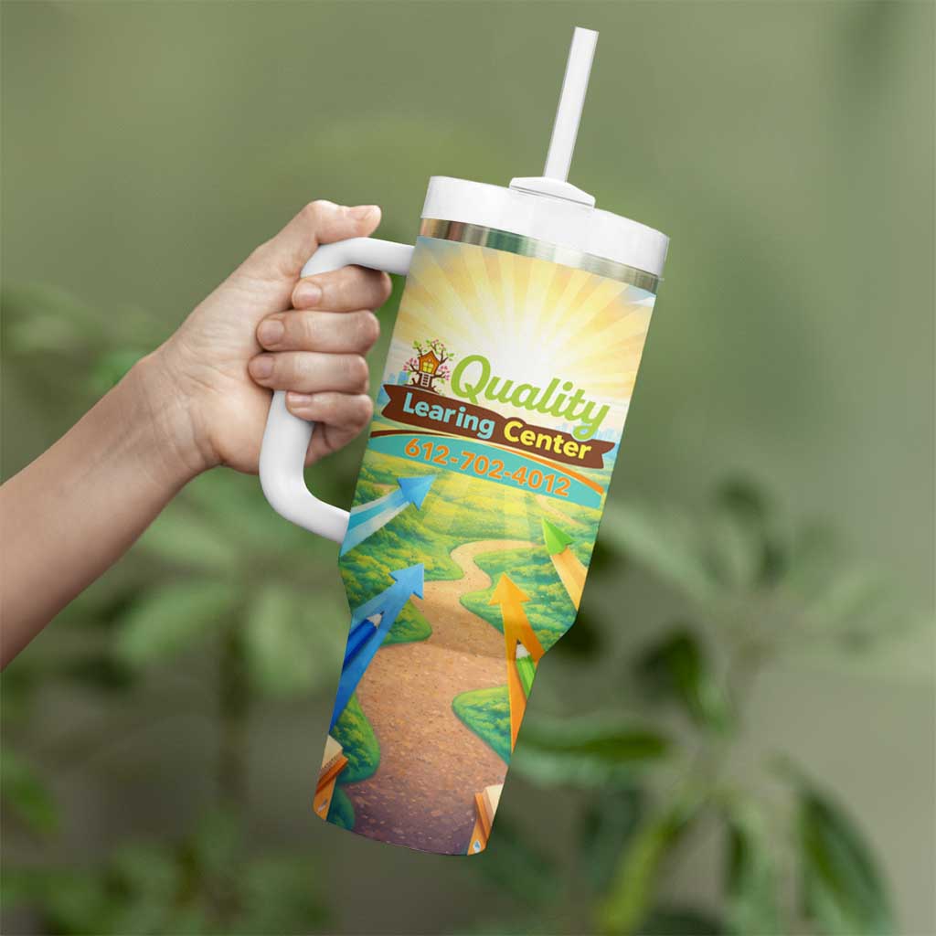 Quality Learning Center Tumbler With Handle Funny Day Care Bright and Playful Branded
