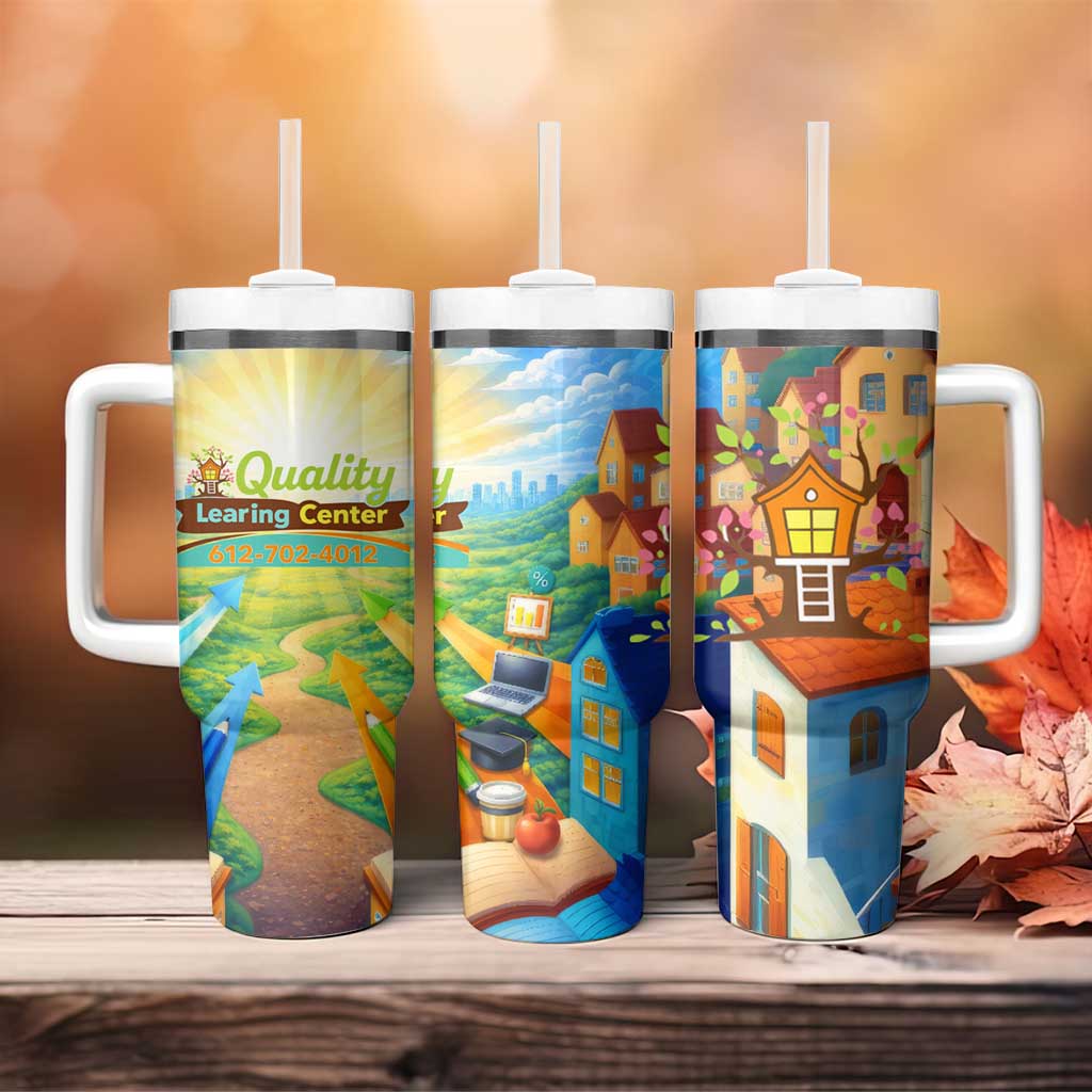 Quality Learning Center Tumbler With Handle Funny Day Care Bright and Playful Branded
