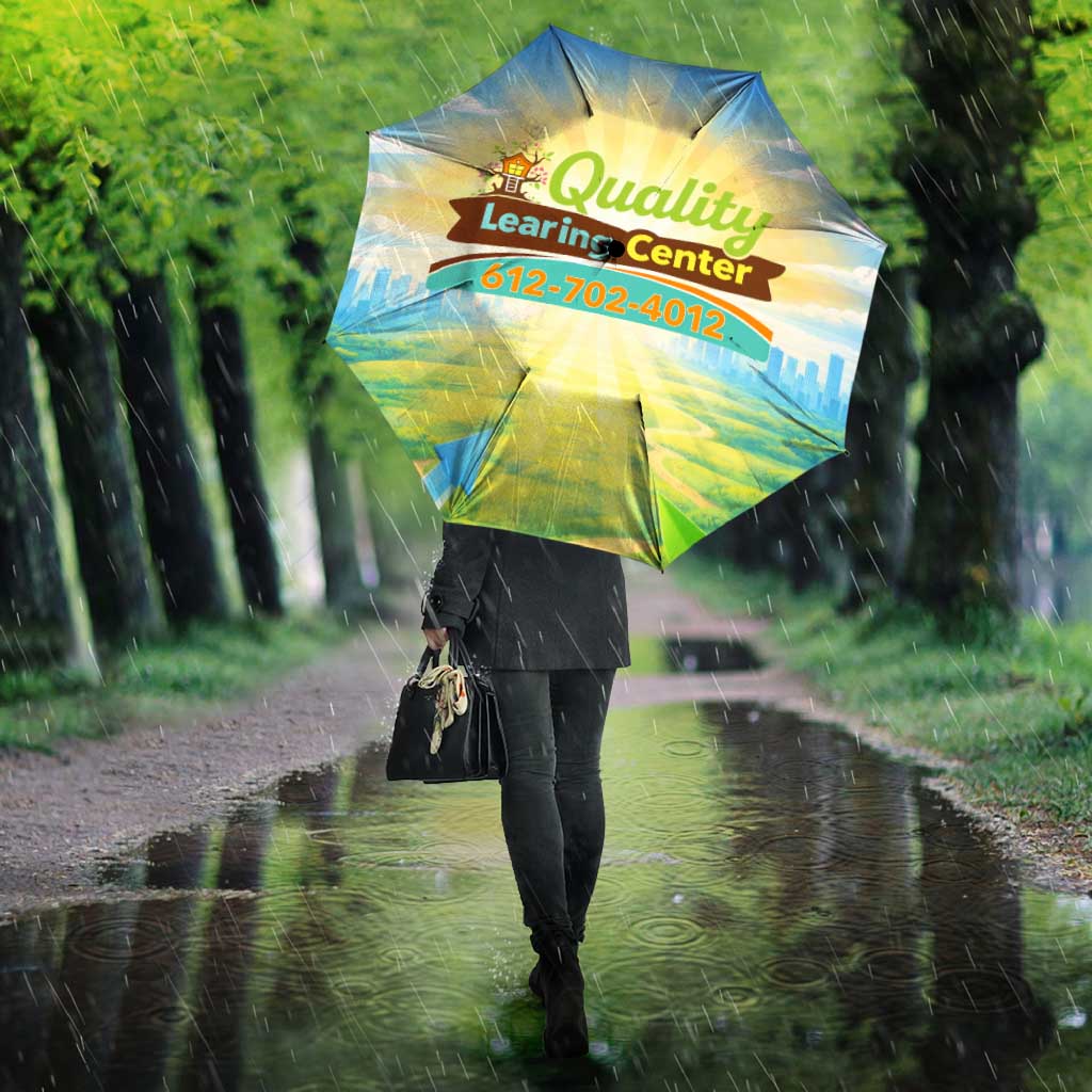 Quality Learning Center Umbrella Funny Day Care Bright and Playful Branded
