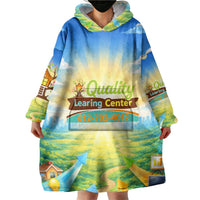 Quality Learning Center Wearable Blanket Hoodie Funny Day Care Bright and Playful Branded