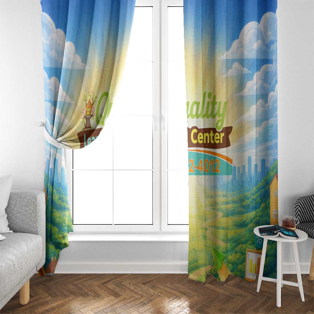 Quality Learning Center Window Curtain Funny Day Care Bright and Playful Branded