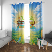 Quality Learning Center Window Curtain Funny Day Care Bright and Playful Branded